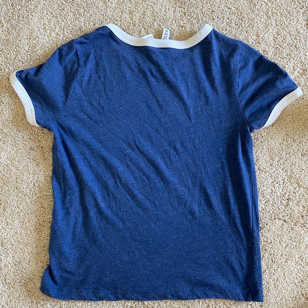 Blue H&M Ringer Tee | Small - Picture 3 of 3
